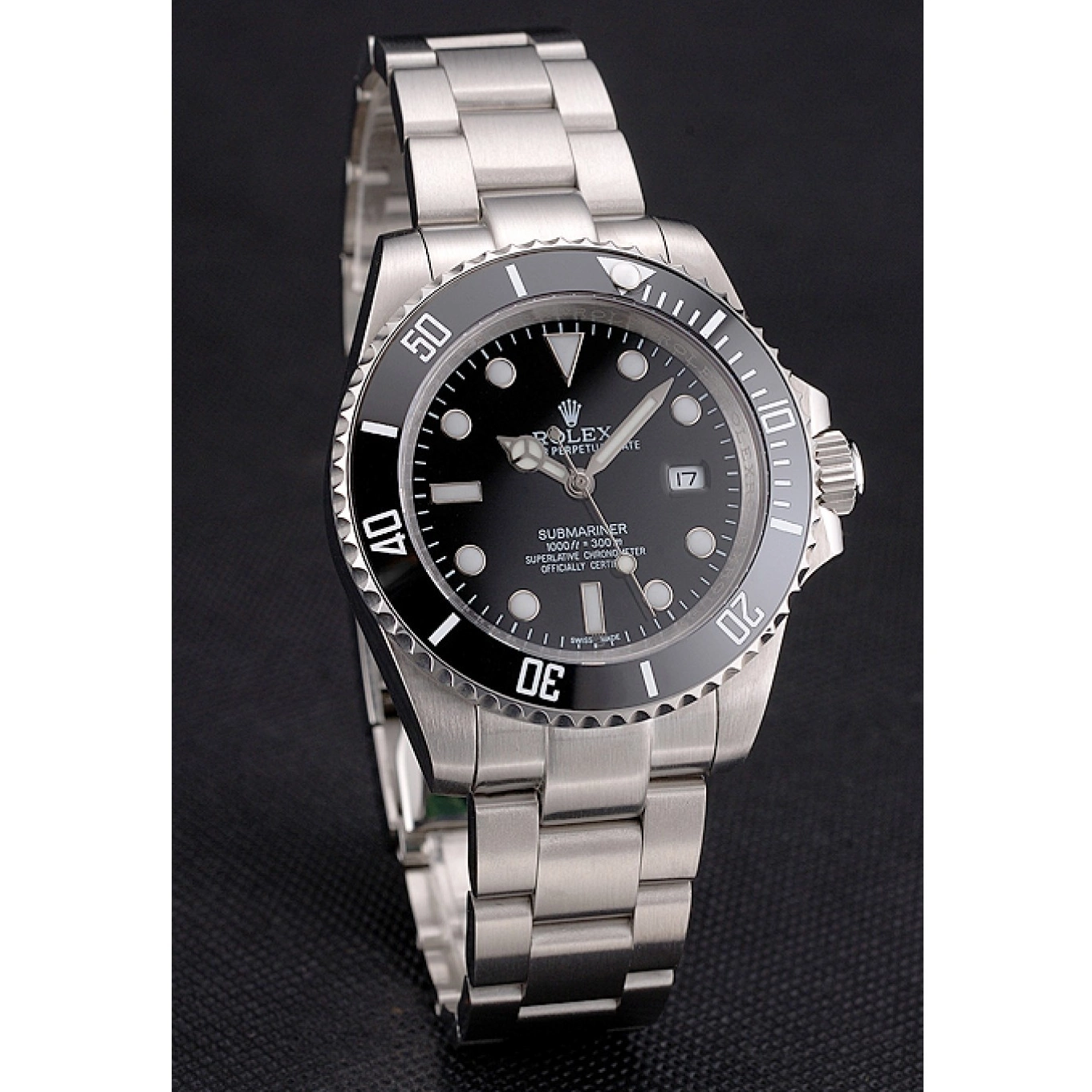 Good Copy Rolex Watches Rolex Dial Swiss Case Date Small Steel Black Bezel And Submariner Stainless And Bracelet 0803